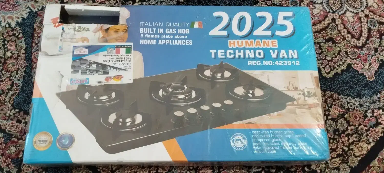 گاز صفحه ای شیشه تکنو وان|اجاق گاز و لوازم برقی پختوپز|زرند, |دیوار