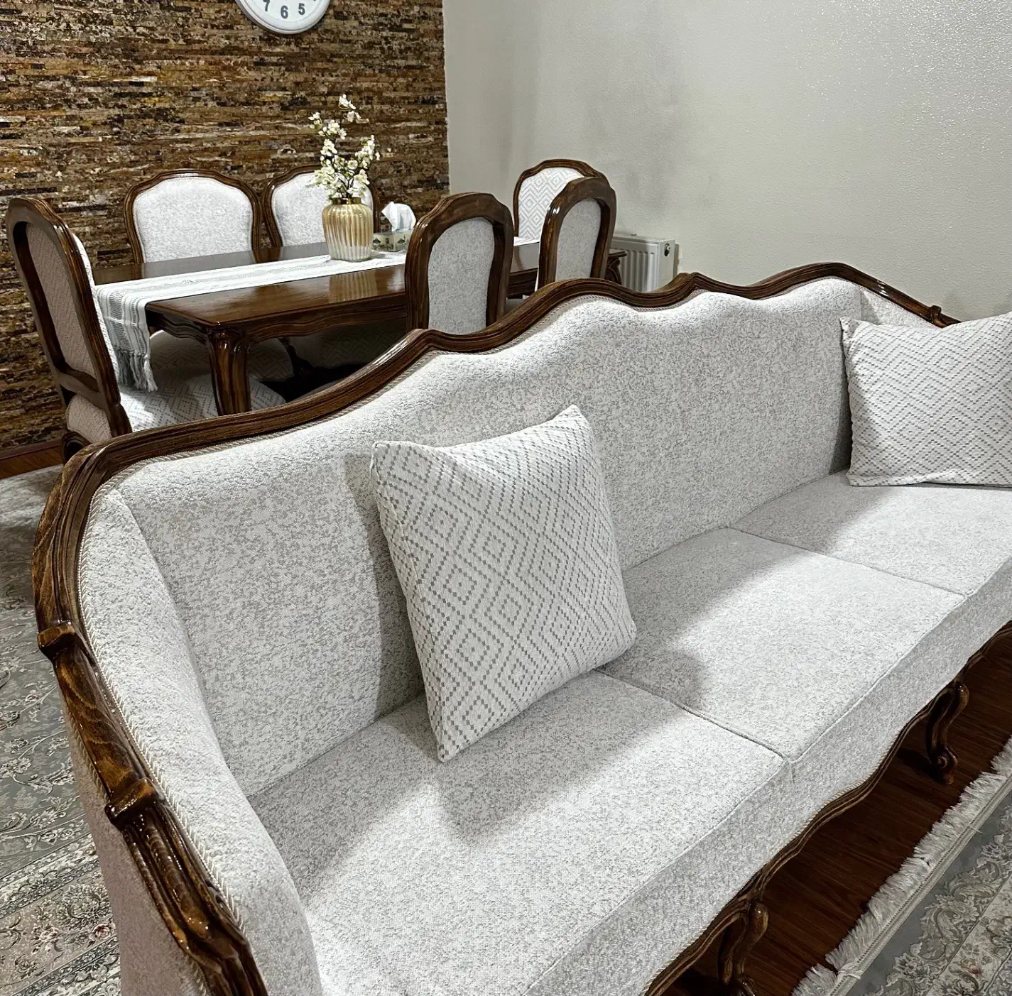 مبل ۸نفره و ناهارخوری فرانسوی|مبلمان خانگی و میز عسلی|شاهینشهر, دهخدا|دیوار