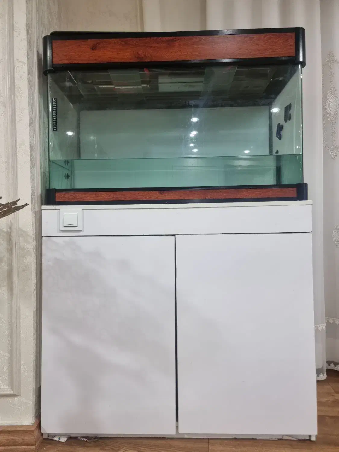 اکواریوم شرکتی به همراه کمد mdf|لوازم جانبی حیوانات|رشت, سیا اسطلخ|دیوار