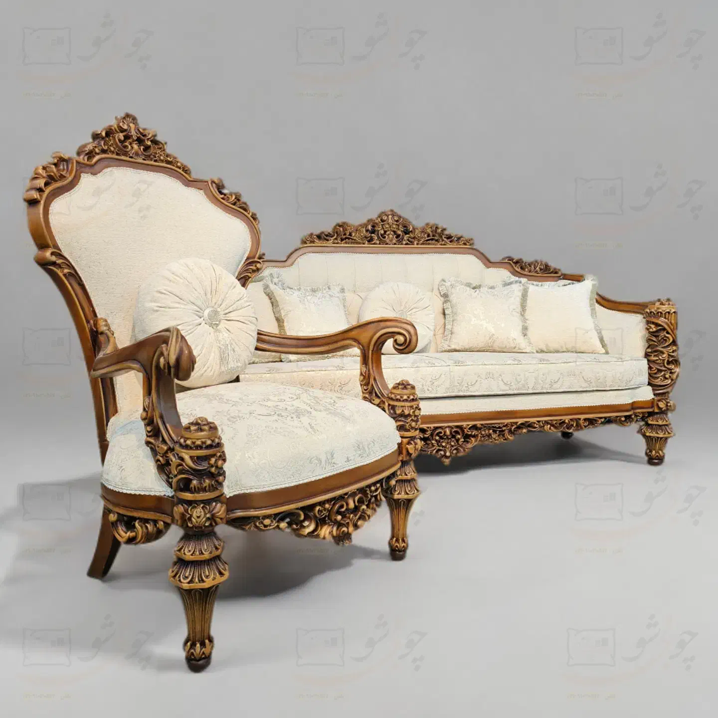 مبل سلطنتی راحتی ماهور صدفی|مبلمان خانگی و میز عسلی|تهران, شادآباد|دیوار