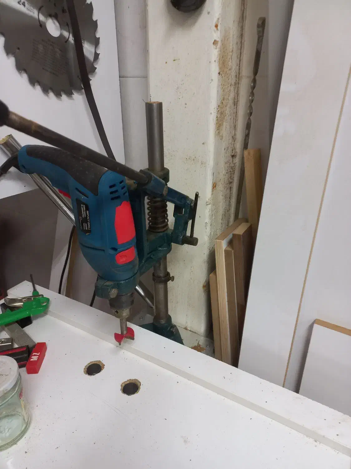 فروش ابزار الات کامل مغازه کابینت سازی MDF|ابزارآلات|مبارکه, |دیوار