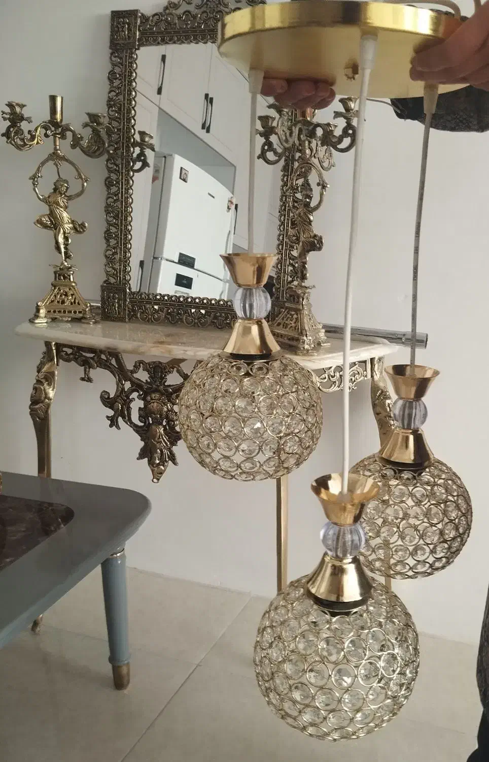 لوستر اتاق خواب|لوستر و چراغ آویز|زنجان, |دیوار