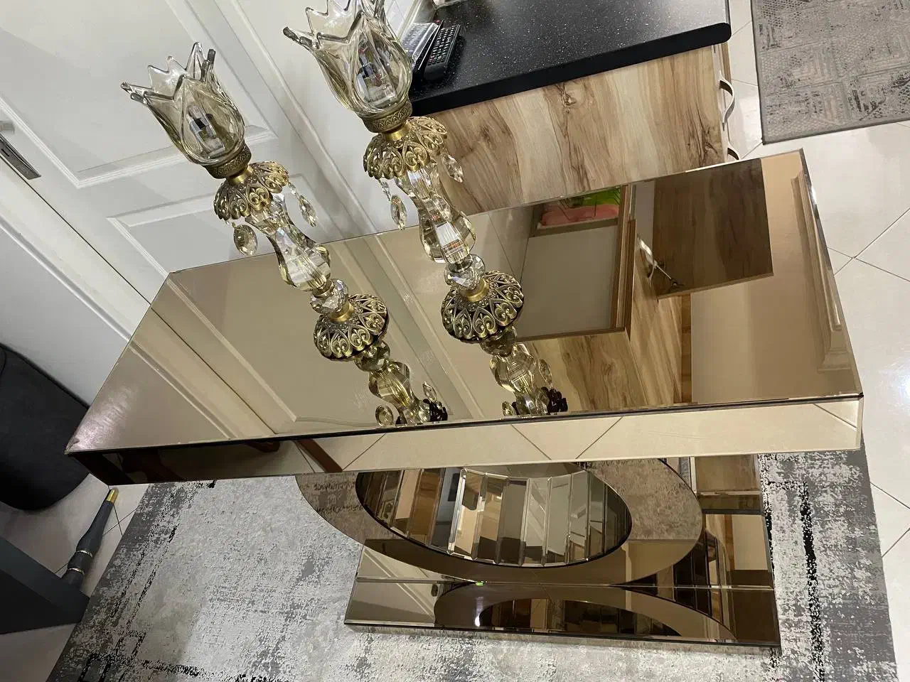 ایینه شمعدان|آینه|تهران, امام زاده عبدالله|دیوار