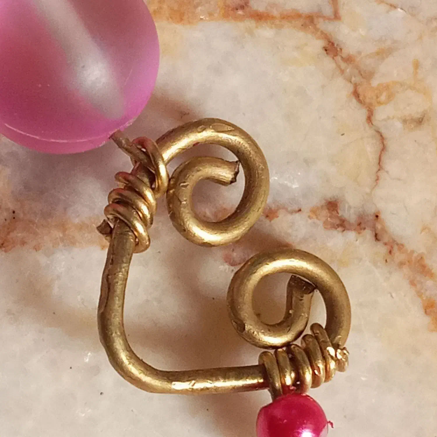 دستبند قلبی با مهره موون استون صورتی|جواهرات|اصفهان, جلالیه|دیوار