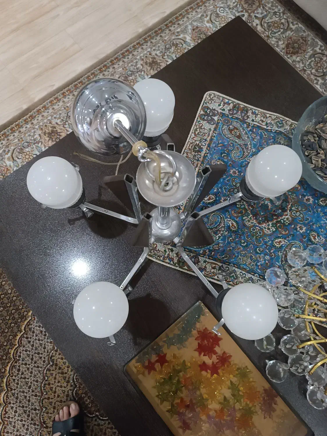 لوستر پنج شعله و تک شعله|لوستر و چراغ آویز|ارومیه, |دیوار