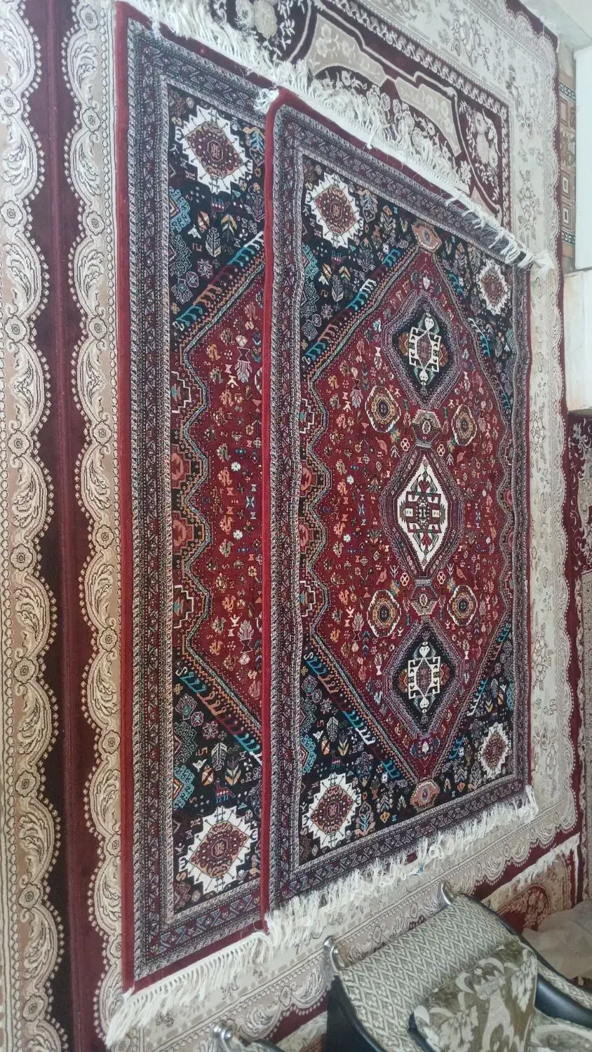 جفت قالیچه طرح سنتی نو|فرش|بوئین و میاندشت, |دیوار