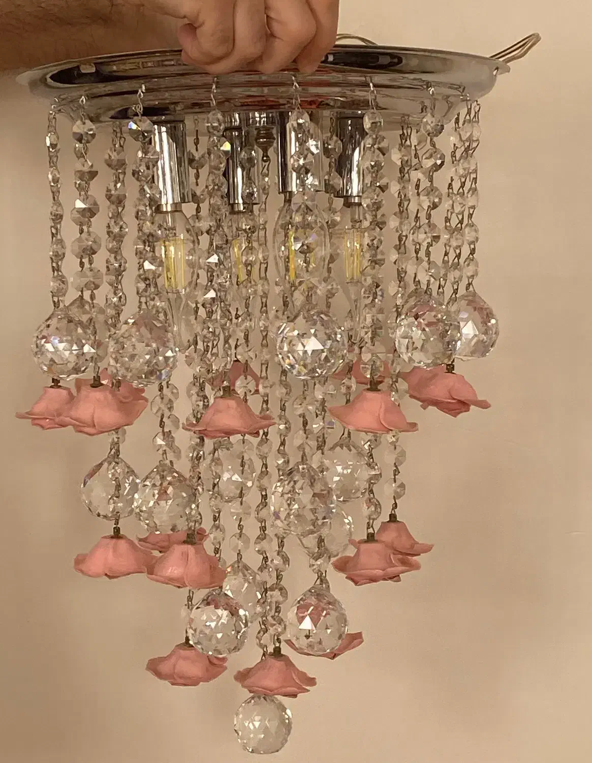 لوستر طرح لوکس گل رز|لوستر و چراغ آویز|مسجد سلیمان, |دیوار