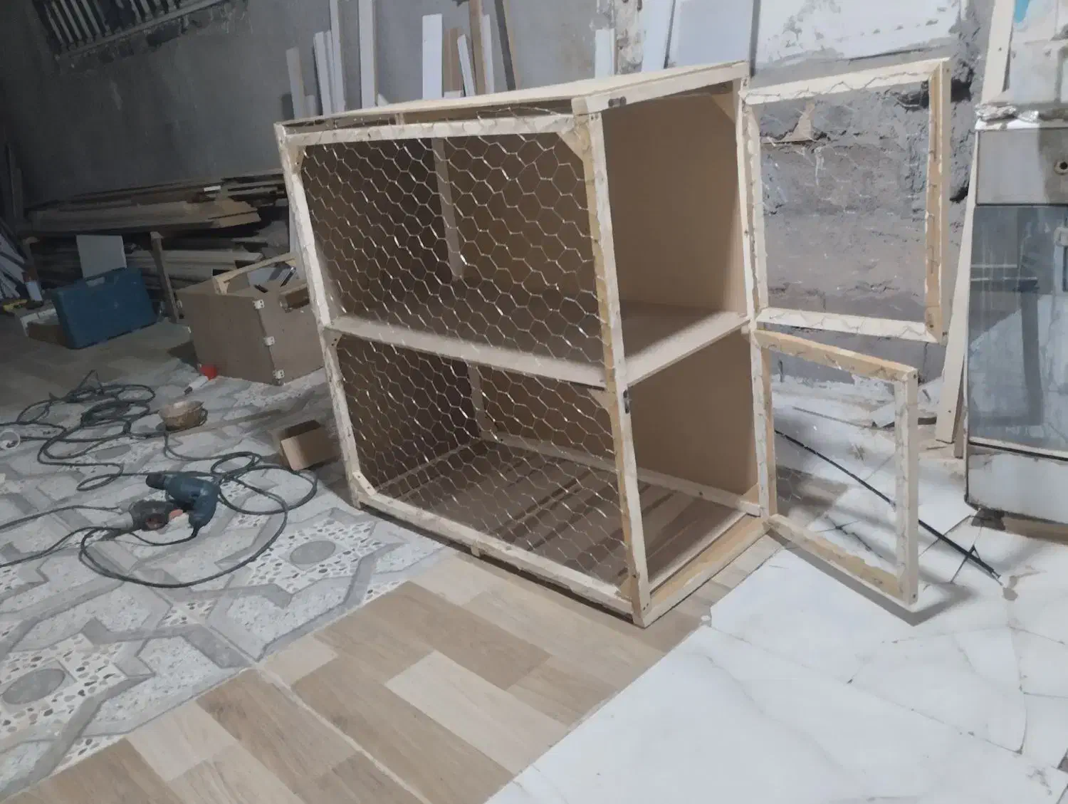 قفس دو طبقه هر طبقه بزرگ برای هر نوع پرنده|لوازم جانبی حیوانات|بم, |دیوار