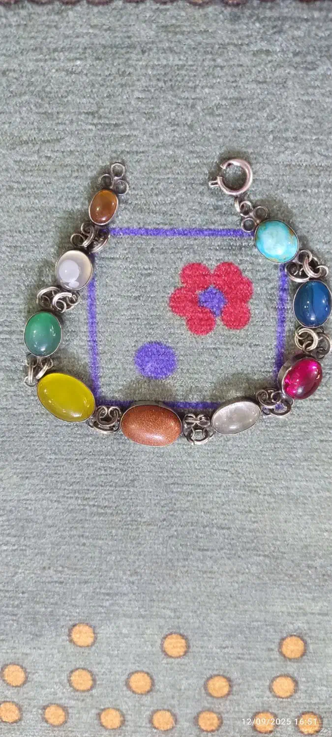 نیم ست نقره قدیمی باسنگهای اصل عقیق، شرف شمس و..|جواهرات|قم, آذر (نکویی)|دیوار