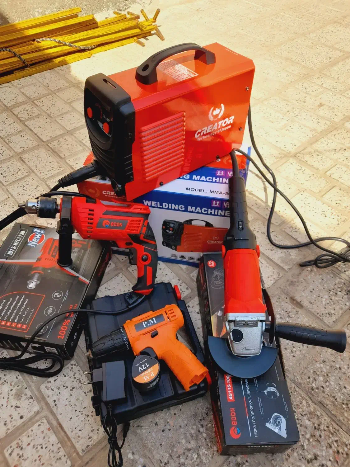 درل ژاپنی سنگ چرخ متوسط دلر شارژی p.m دستگاه جوش a|ماشینآلات صنعتی|مشهد, حرم مطهر رضوی|دیوار