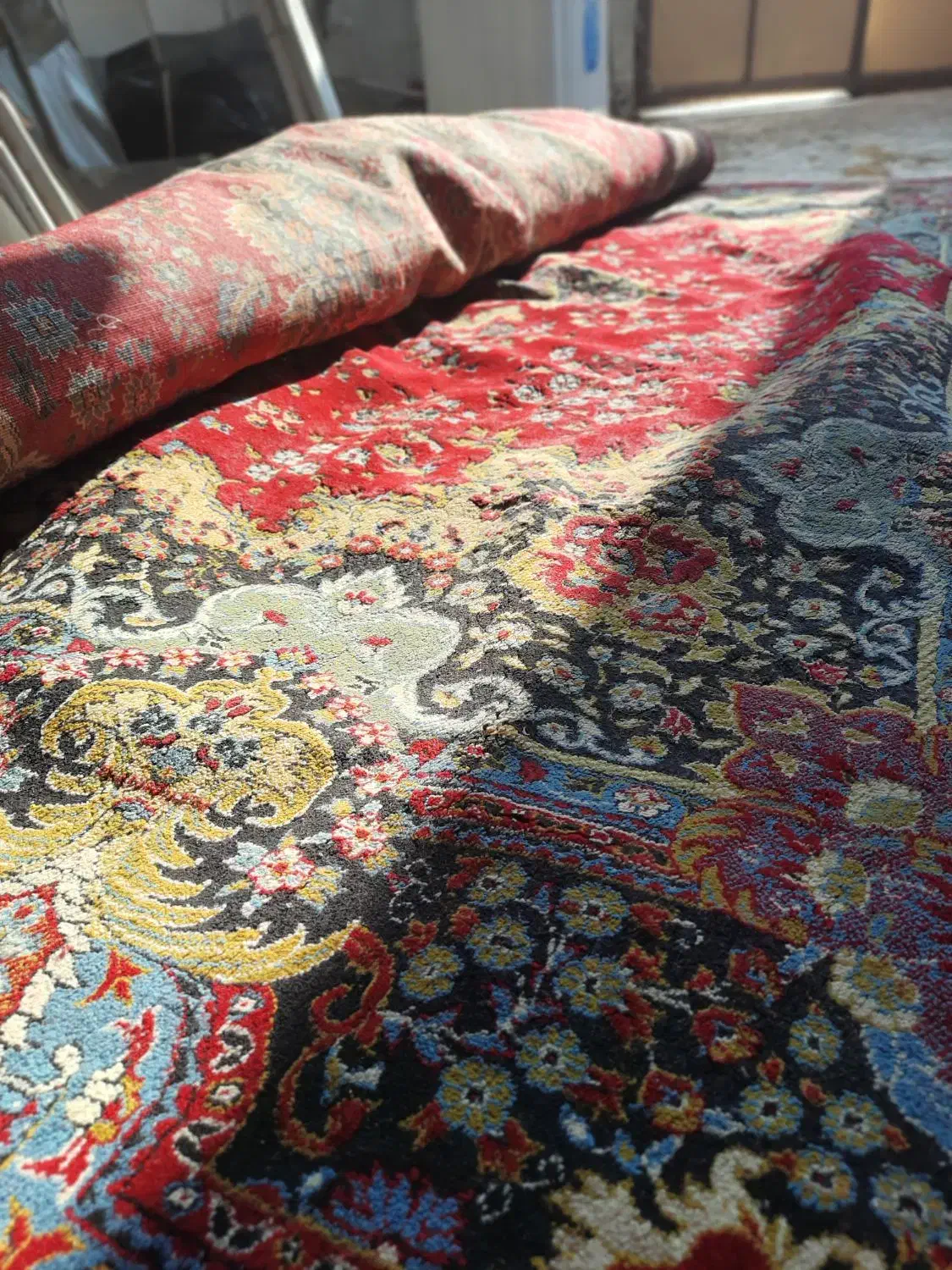 پشتی ۱۰ عدد فرش ۱۲ متری قالیچه ۴ متری|فرش|لاهیجان, مهرگان|دیوار