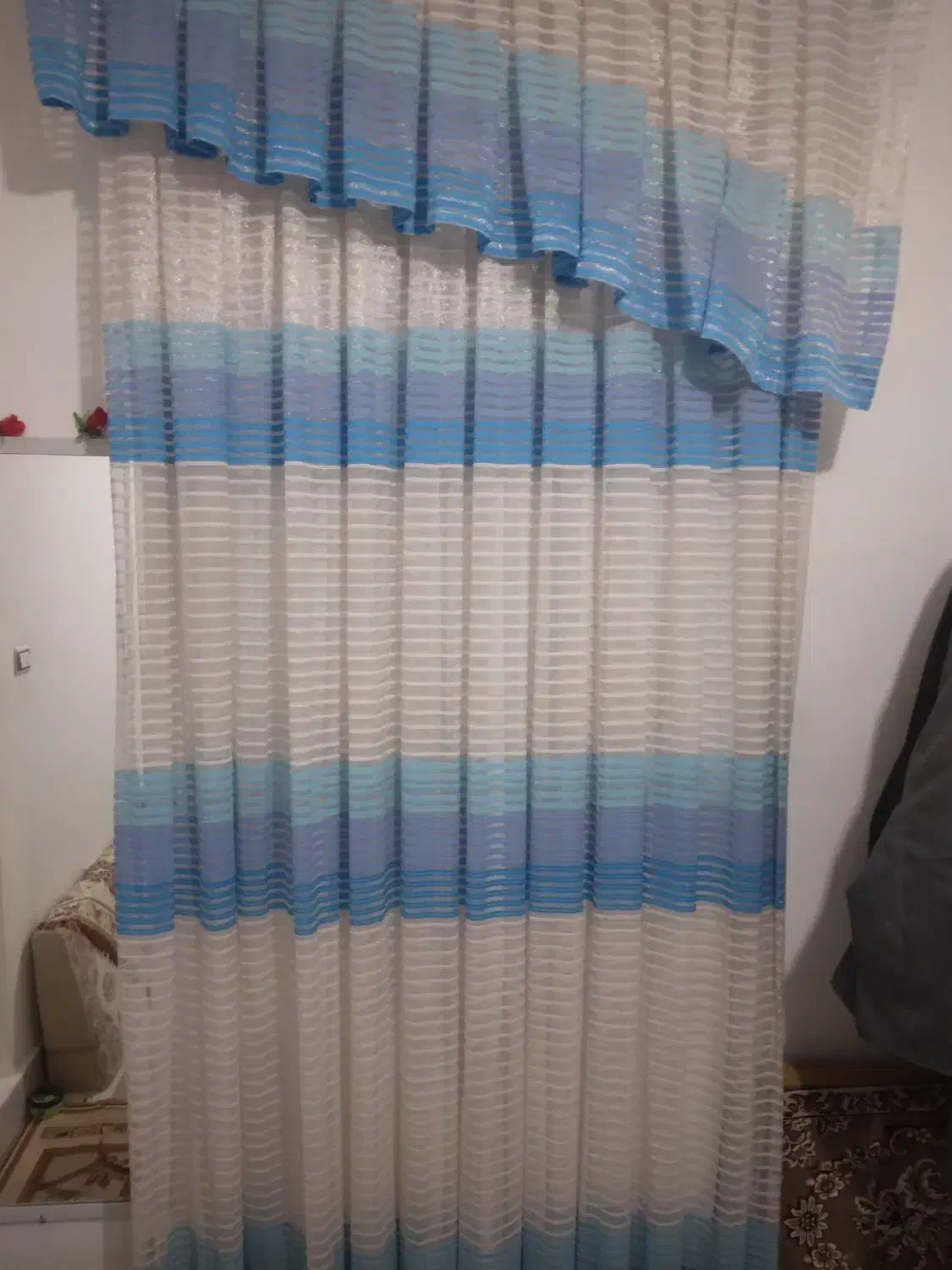 پرده پزیرایی ۲ عدد ۳تاهم پرده اتاق|پرده، رانر، رومیزی|محمدیه-قزوین, |دیوار