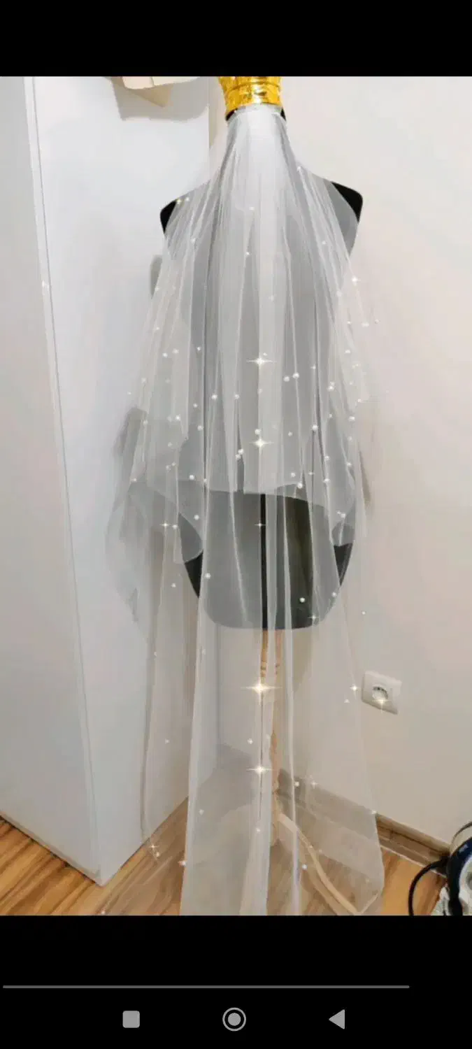 لباس عروس به همراه تور تاج ژپون و روبدوشامبر|لباس|تهران, افسریه شمالی|دیوار