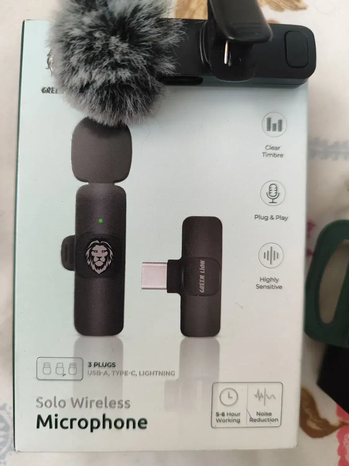 میکروفن یقه‌ای GREEN LION با سه پلاگ مختلف|لوازم جانبی موبایل و تبلت|اندیشه, اندیشه فاز ۳|دیوار