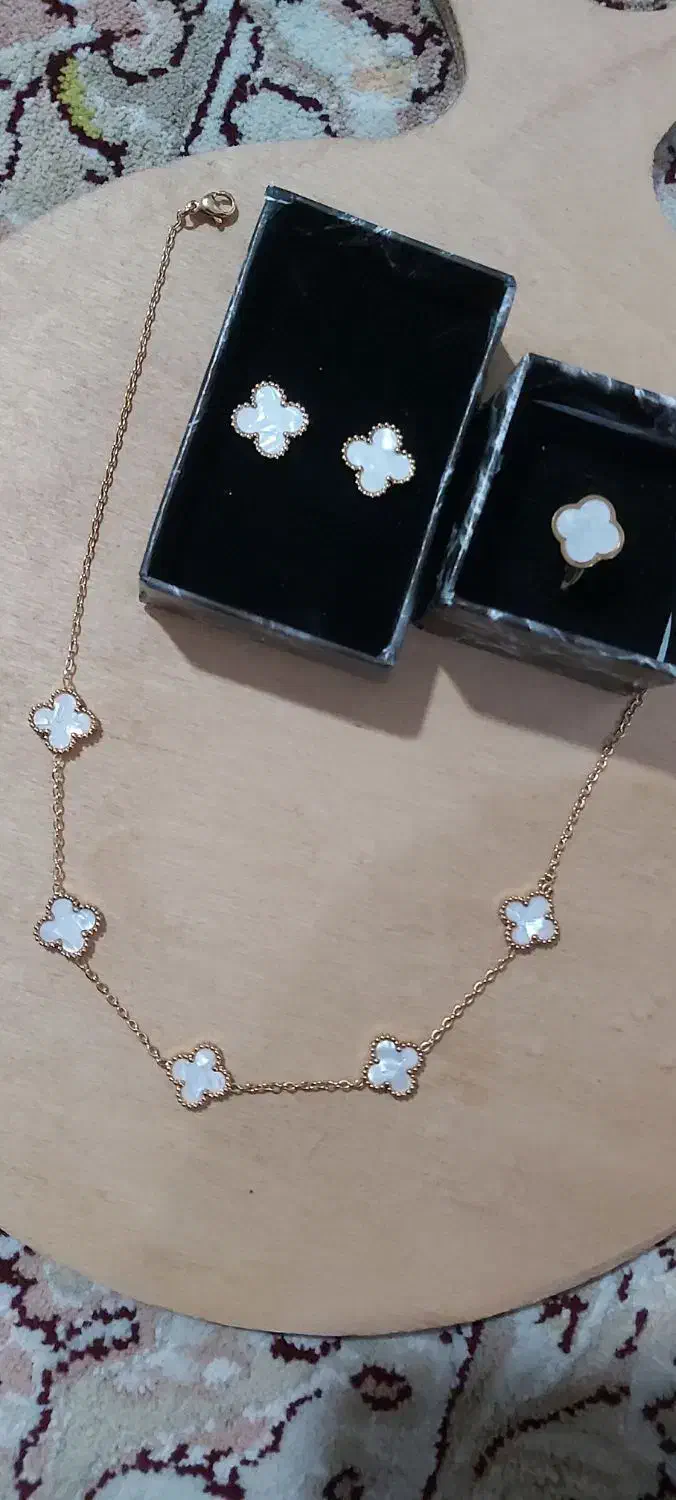 نیمست و ست گوشواره و گردنبند استیل رنگ ثابت|بدلیجات|ارومیه, |دیوار