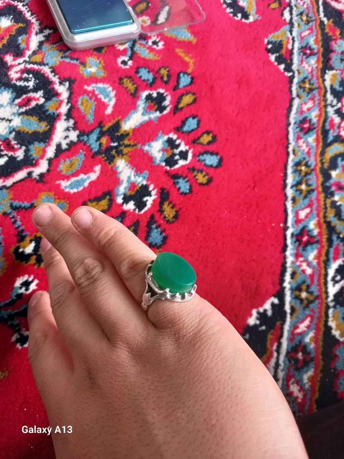 انگشتر عقیق سبز|جواهرات|خرم‌آباد, |دیوار