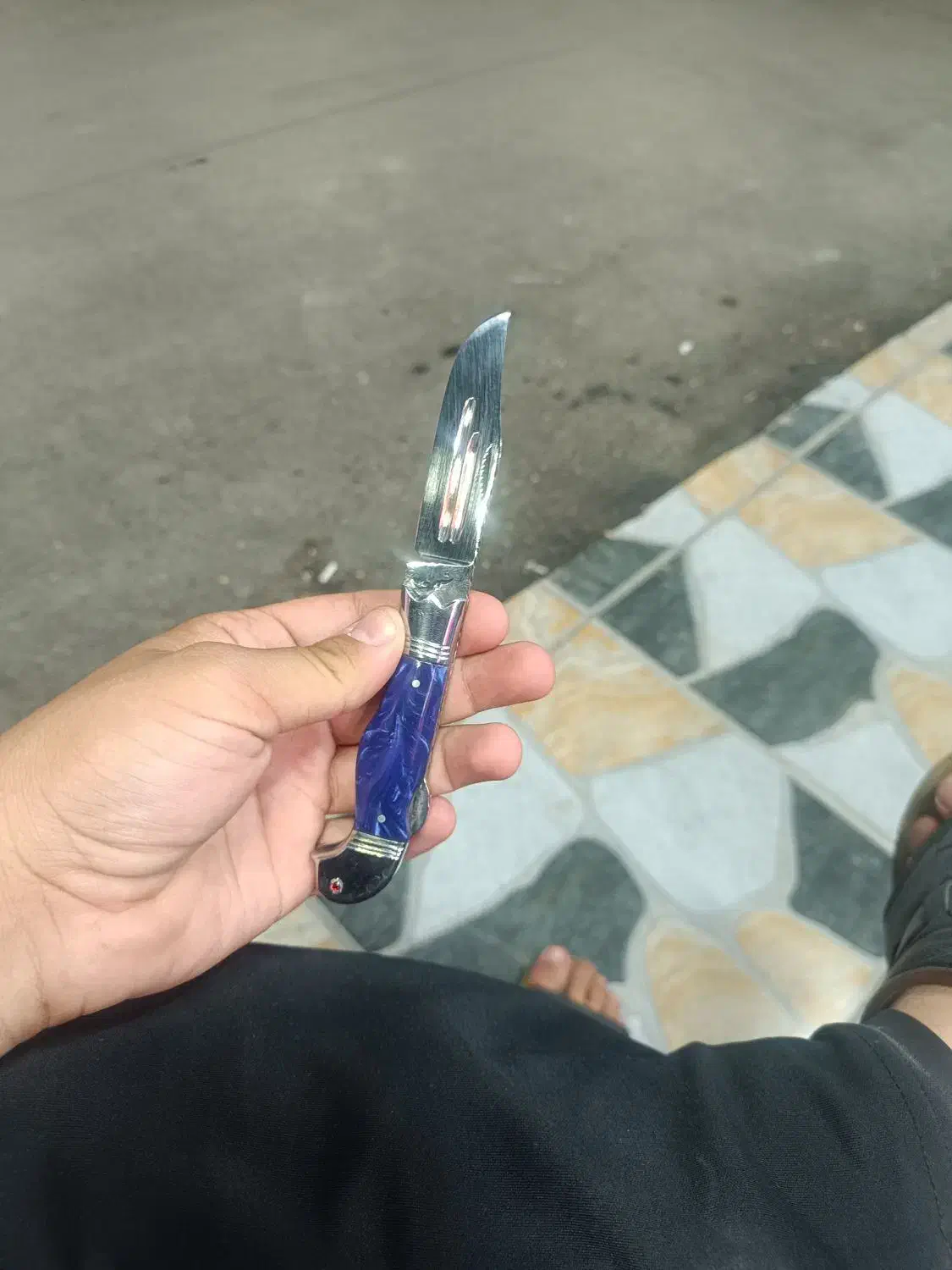 چاقو استاد شهریار طرح کبوتری نو نو|کلکسیون اشیاء عتیقه|سرپل ذهاب, |دیوار