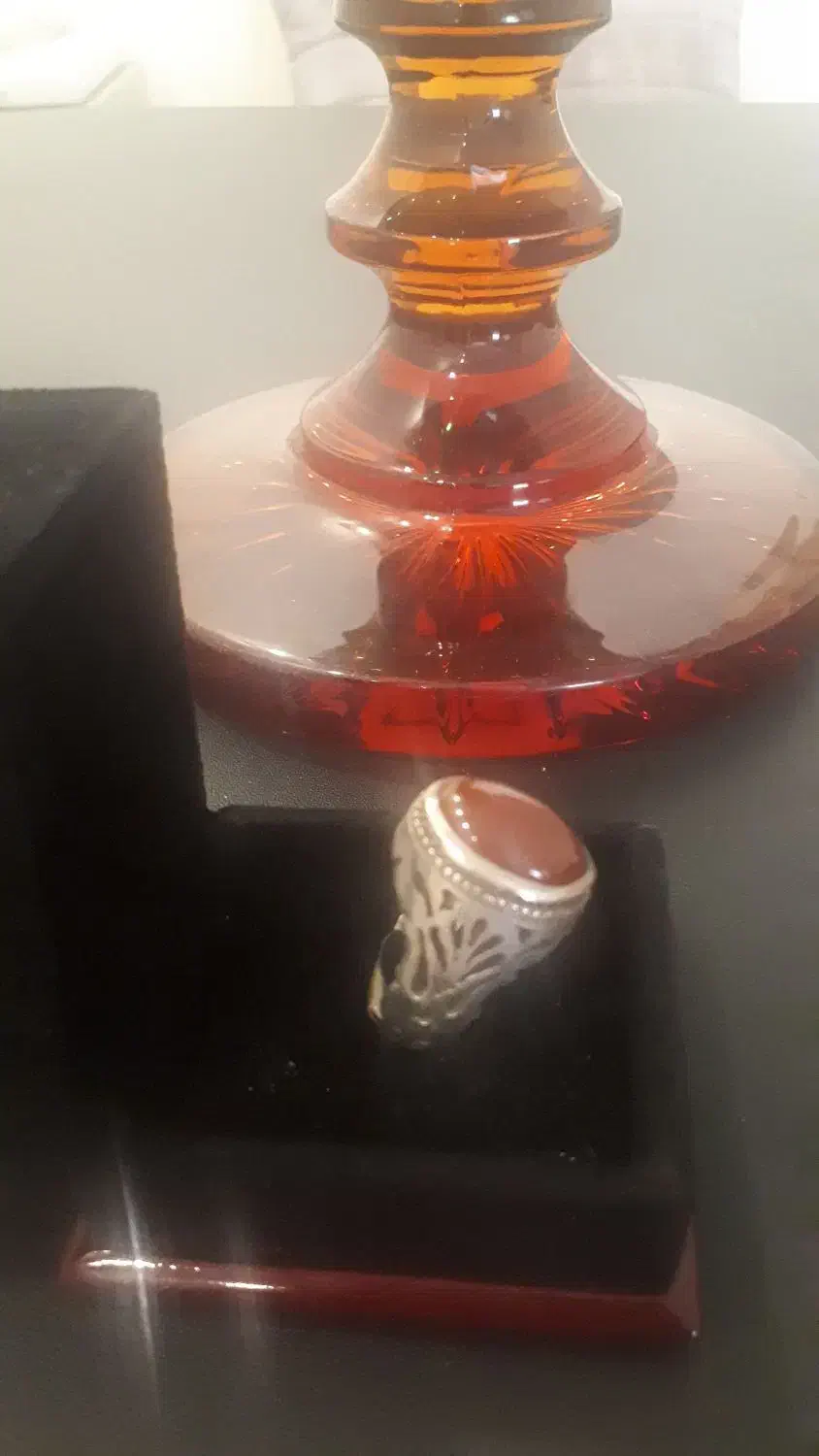 نگین عقیق یمن/ رکاب نقره تراش خراسان|جواهرات|قزوین, |دیوار