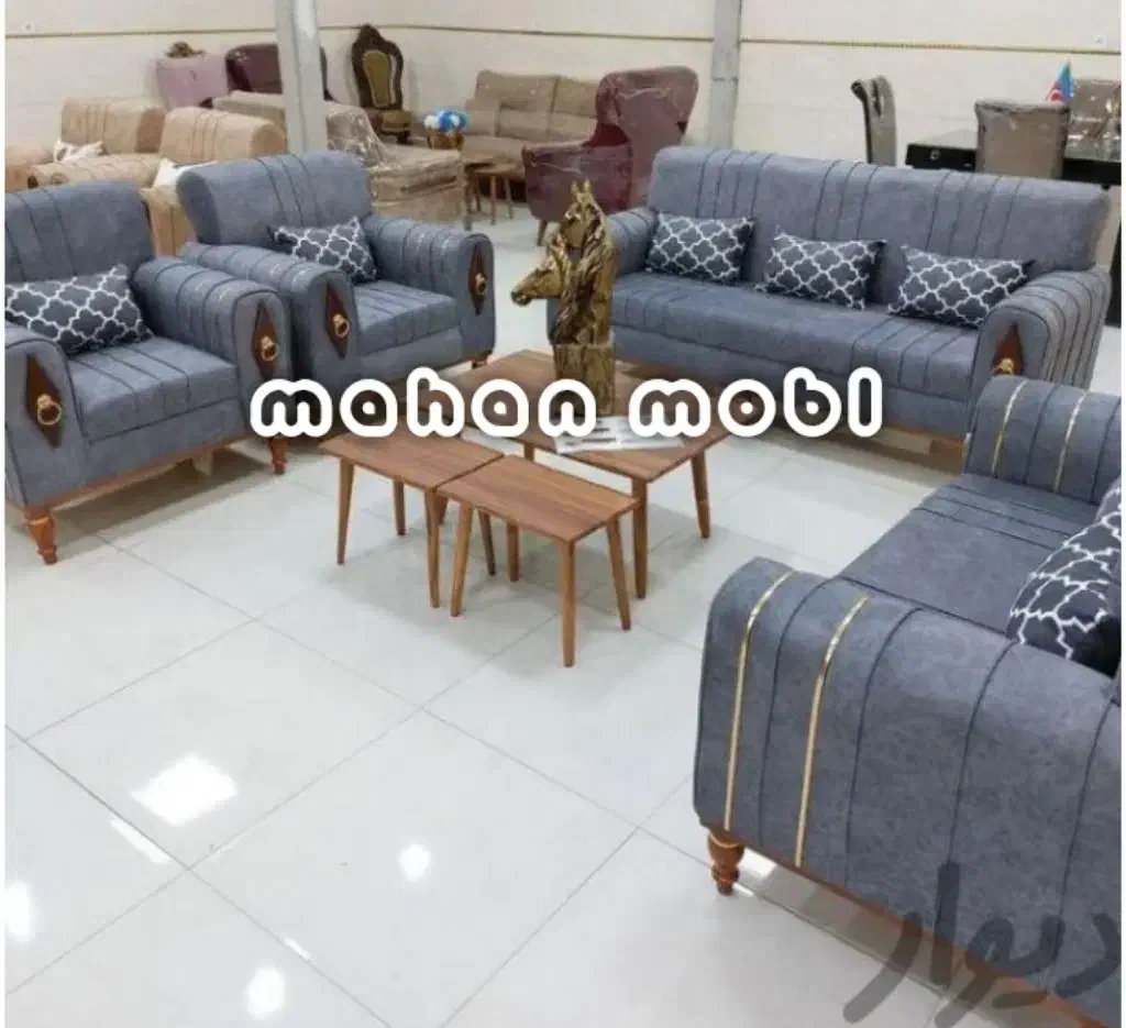 مبل۷نفره با کیفیت برتر قیمت واقعی میز جلومبلی عسلی|مبلمان خانگی و میز عسلی|گرگان, |دیوار