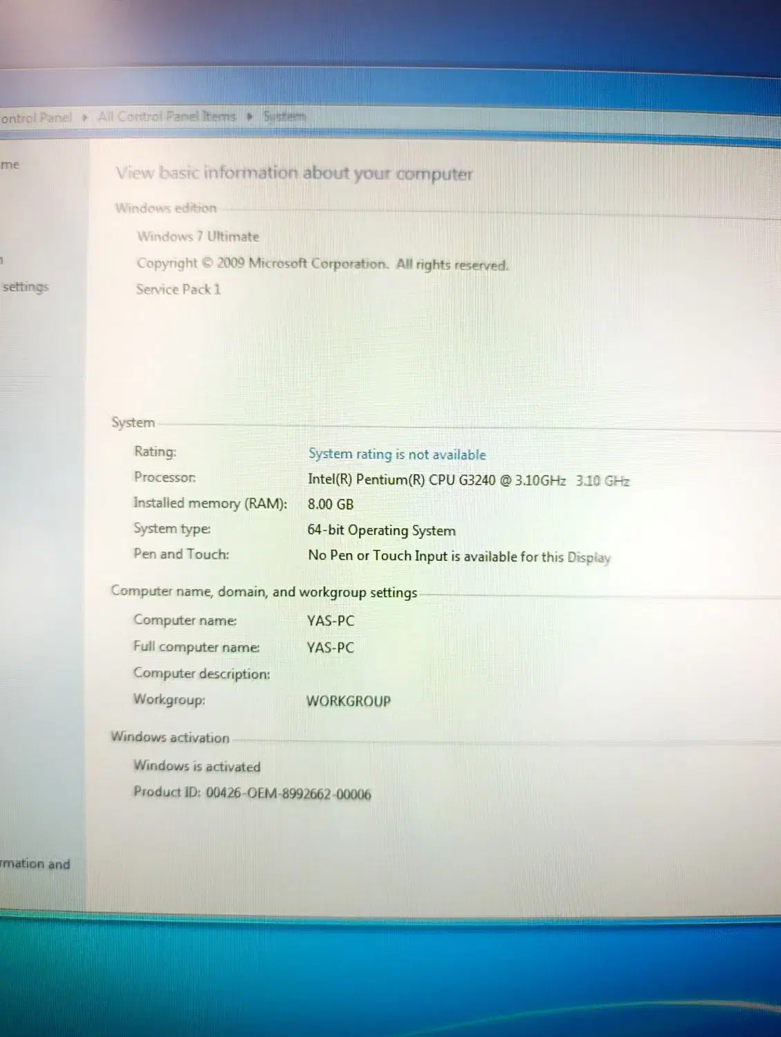 سیستمDDR3کامل بارم8وگرافیک4گیگ مانیتور24|رایانه رومیزی|مشهد, مصلی (کارمندان اول)|دیوار