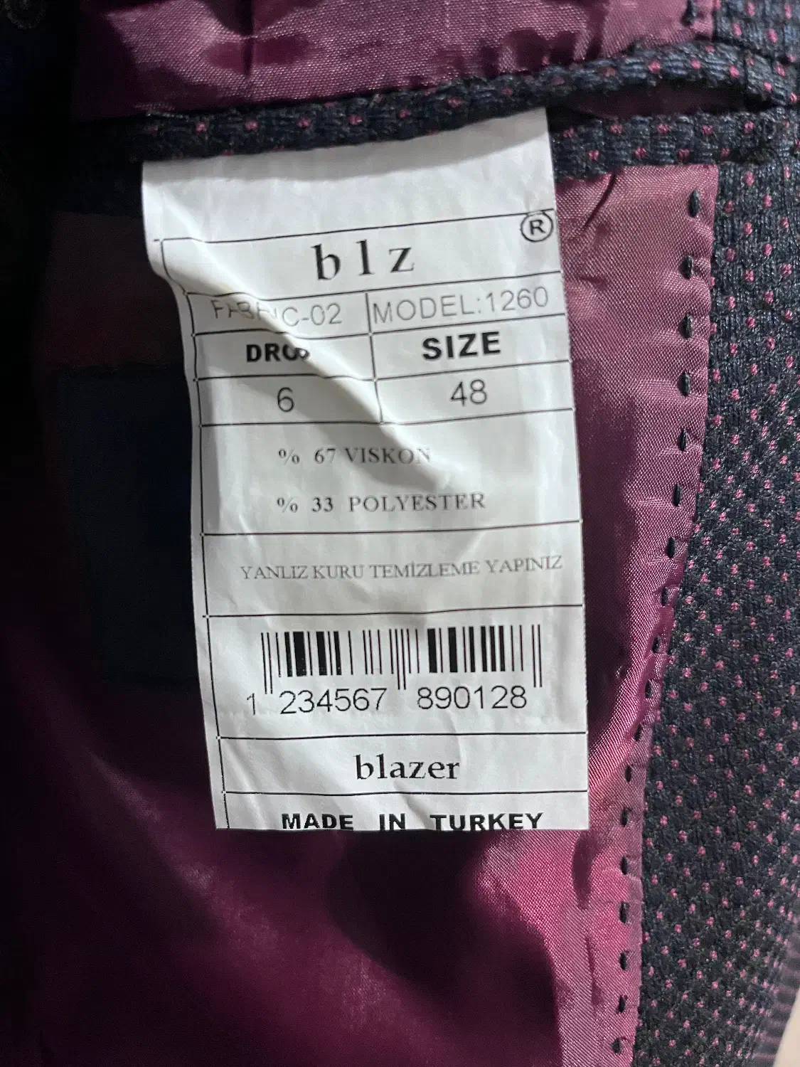 تک کت برند بلیزر ترک|لباس|رشت, نظری|دیوار