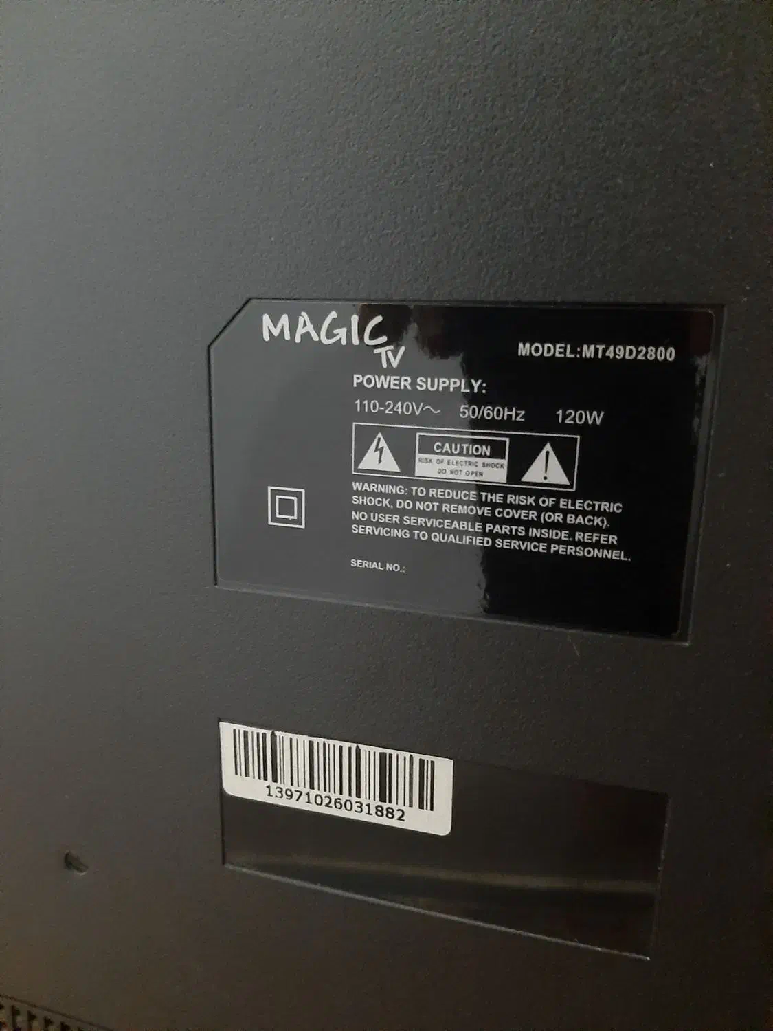 تلویزیون پنل سوخته مجیک ۴۹ اینچ|تلویزیون و پروژکتور|رشت, فلسطین|دیوار