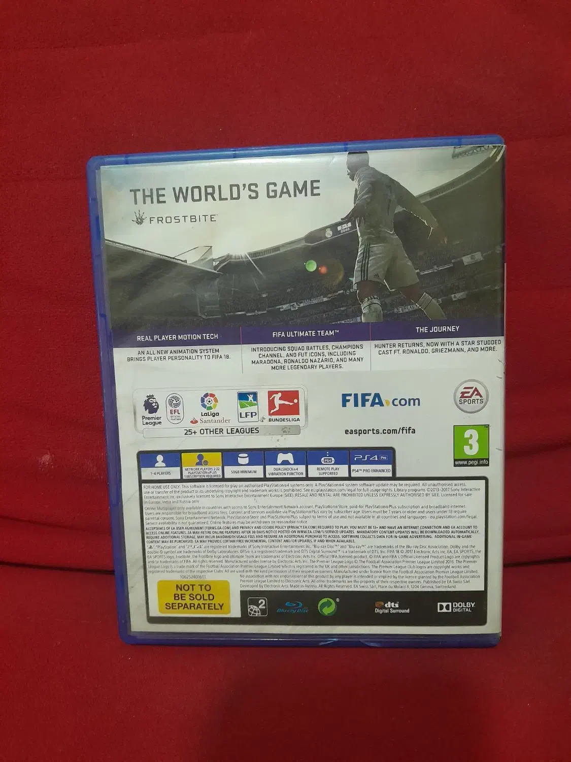 سی دیFIFA18.PS4|کنسول، بازی ویدئویی و آنلاین|ری, شهادت|دیوار