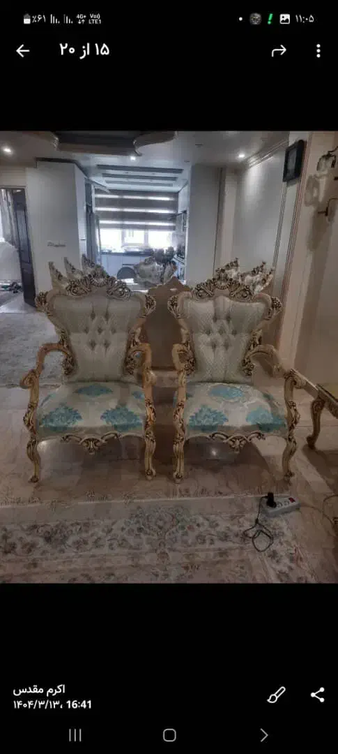 مبلمان ۷ نفره با ناهار خوری ۸ نفره|مبلمان خانگی و میز عسلی|تهران, قاسمآباد|دیوار