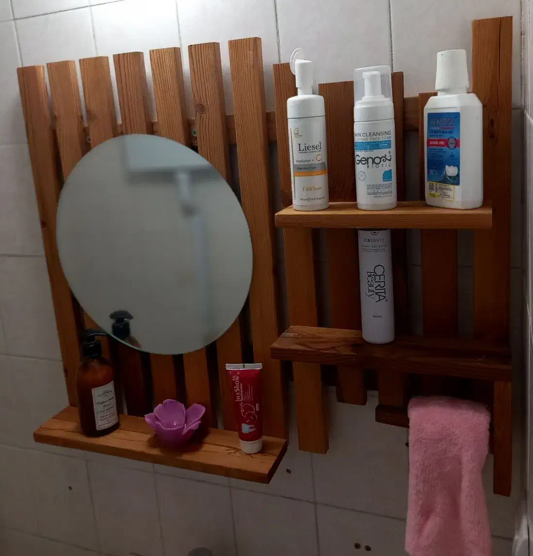 آیینه و باکس چوبی ضد آب مخصوص سرویس بهداشتی و حمام|لوازم سرویس بهداشتی|کرج, اصفهانی‌ها|دیوار