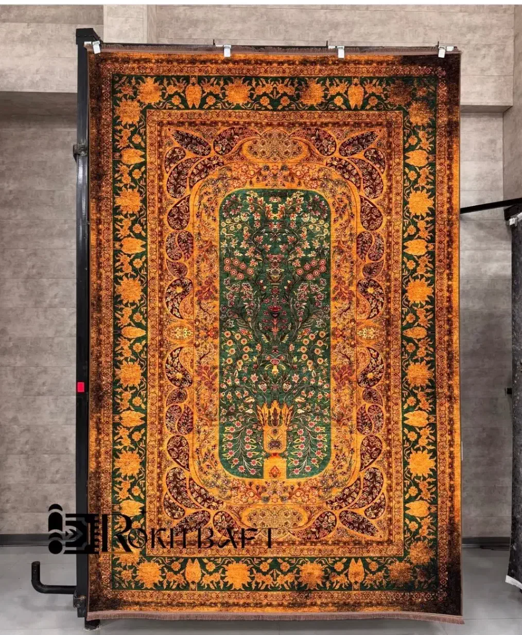فرش طرح سنتی و زیبای خلیج فارس ۱۲۰۰شانه|فرش|شیراز, لاله|دیوار