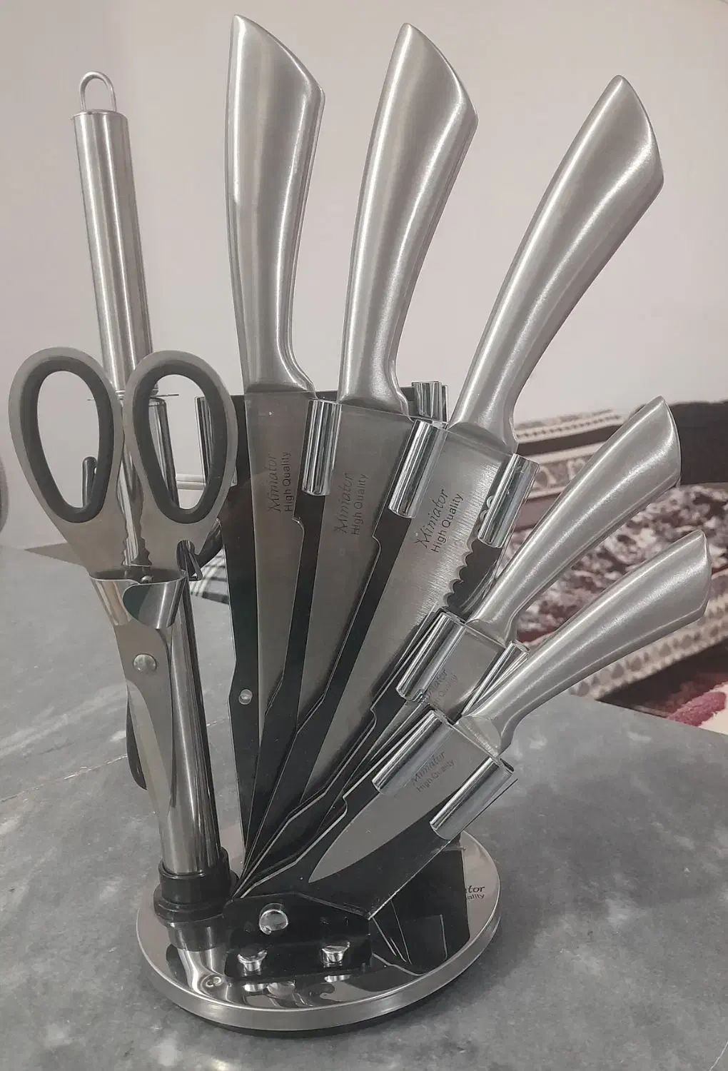 سرویس چاقو استیل کاملا نووبدون استفاده با تخفیف|ظروف سرو و پذیرایی|اهر, |دیوار