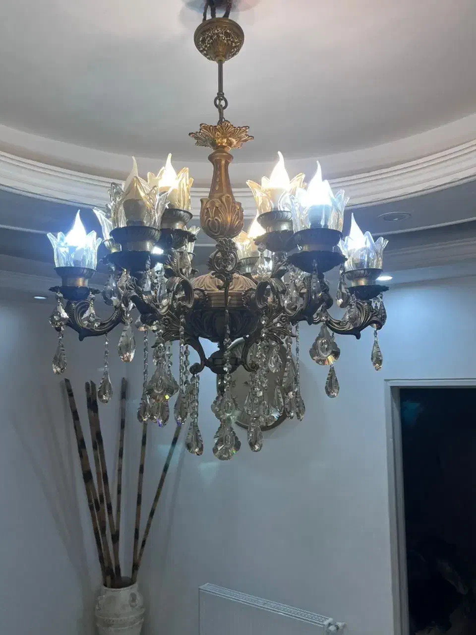 لوستر|لوستر و چراغ آویز|بهارستان, |دیوار