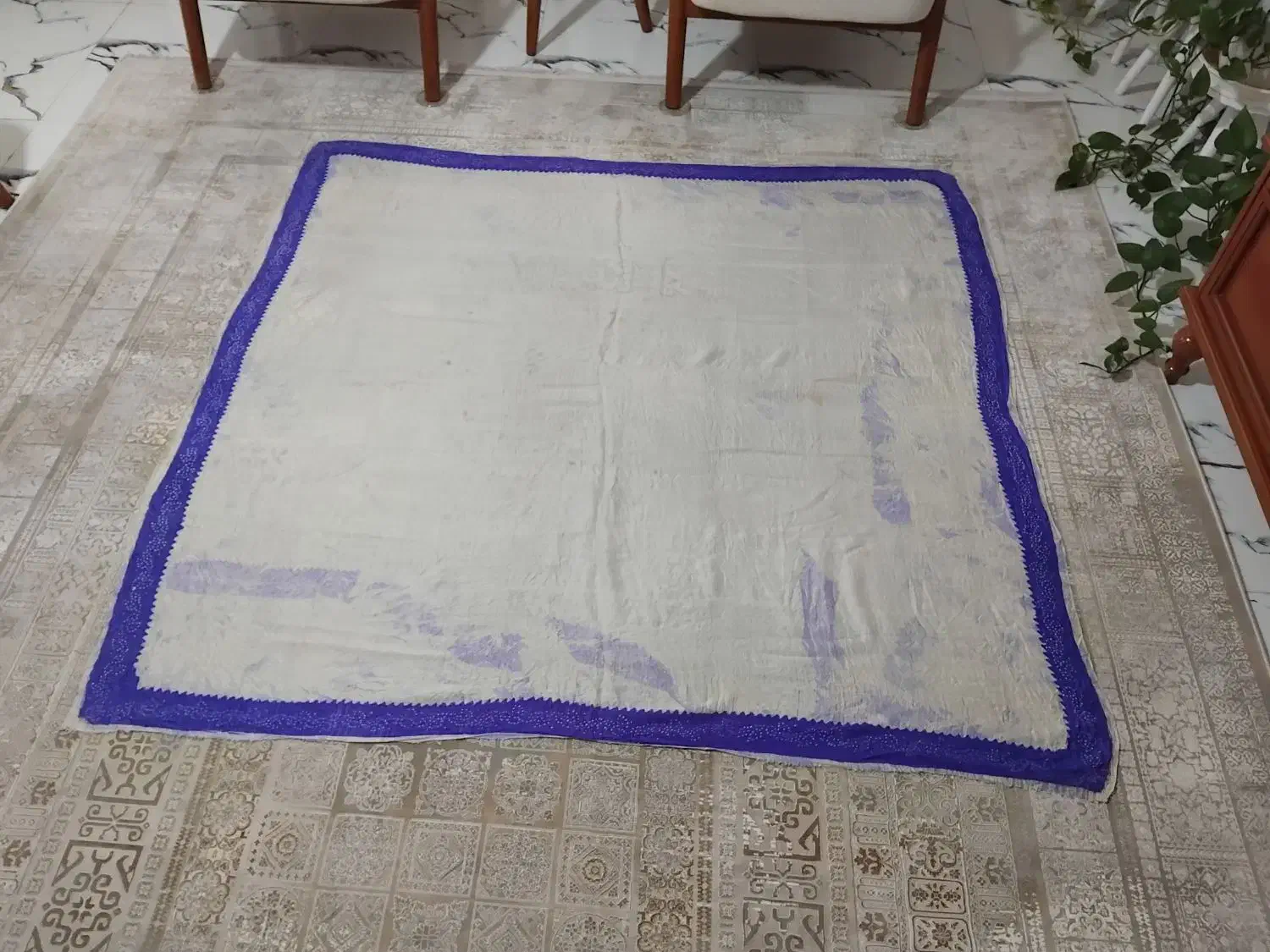 روسری  قدیمی یایلیق ابریشم اصل|لباس|بهارستان, |دیوار