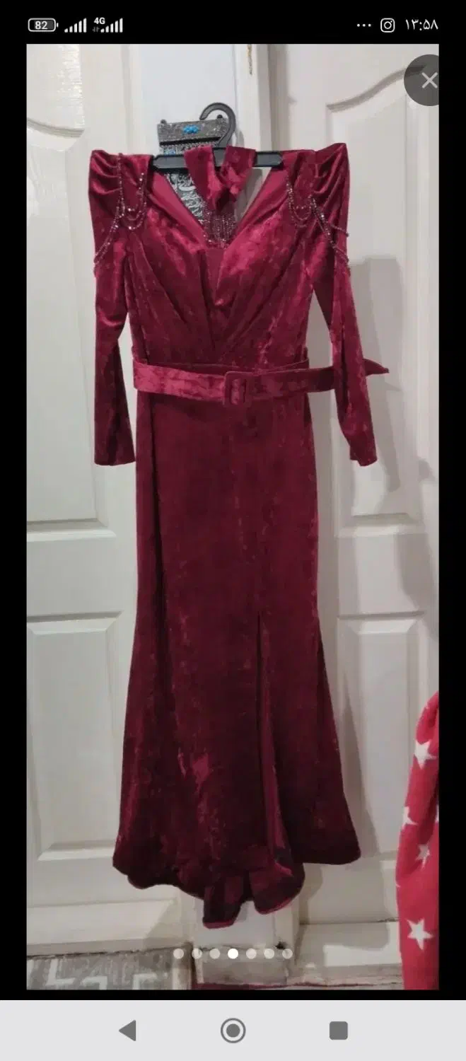 لباس مخملی مجلسی مدل ماهی نو|لباس|تبریز, |دیوار