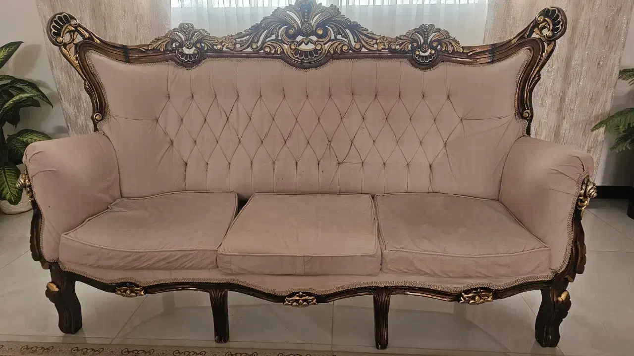 مبل هفت نفره استیل با دو عدد گل میز|مبلمان خانگی و میز عسلی|اصفهان, محمودآباد|دیوار