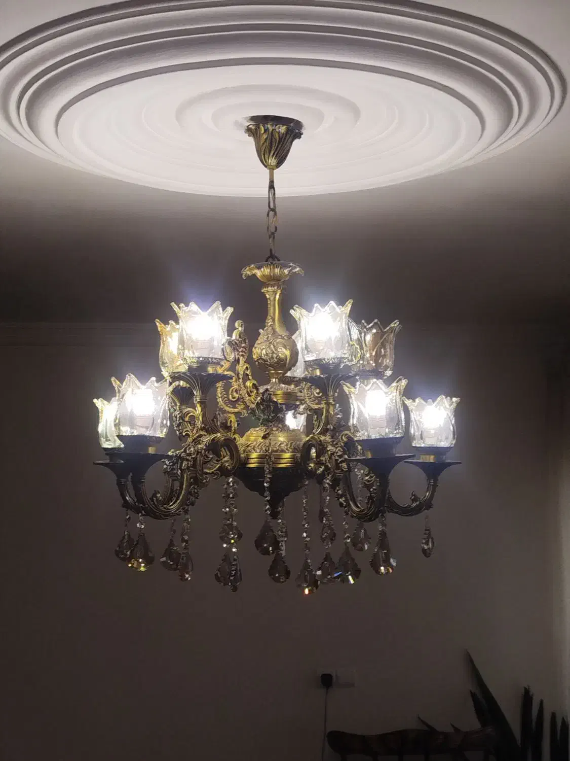 لوستر۵شعله|لوستر و چراغ آویز|مشهد, سرافرازان|دیوار