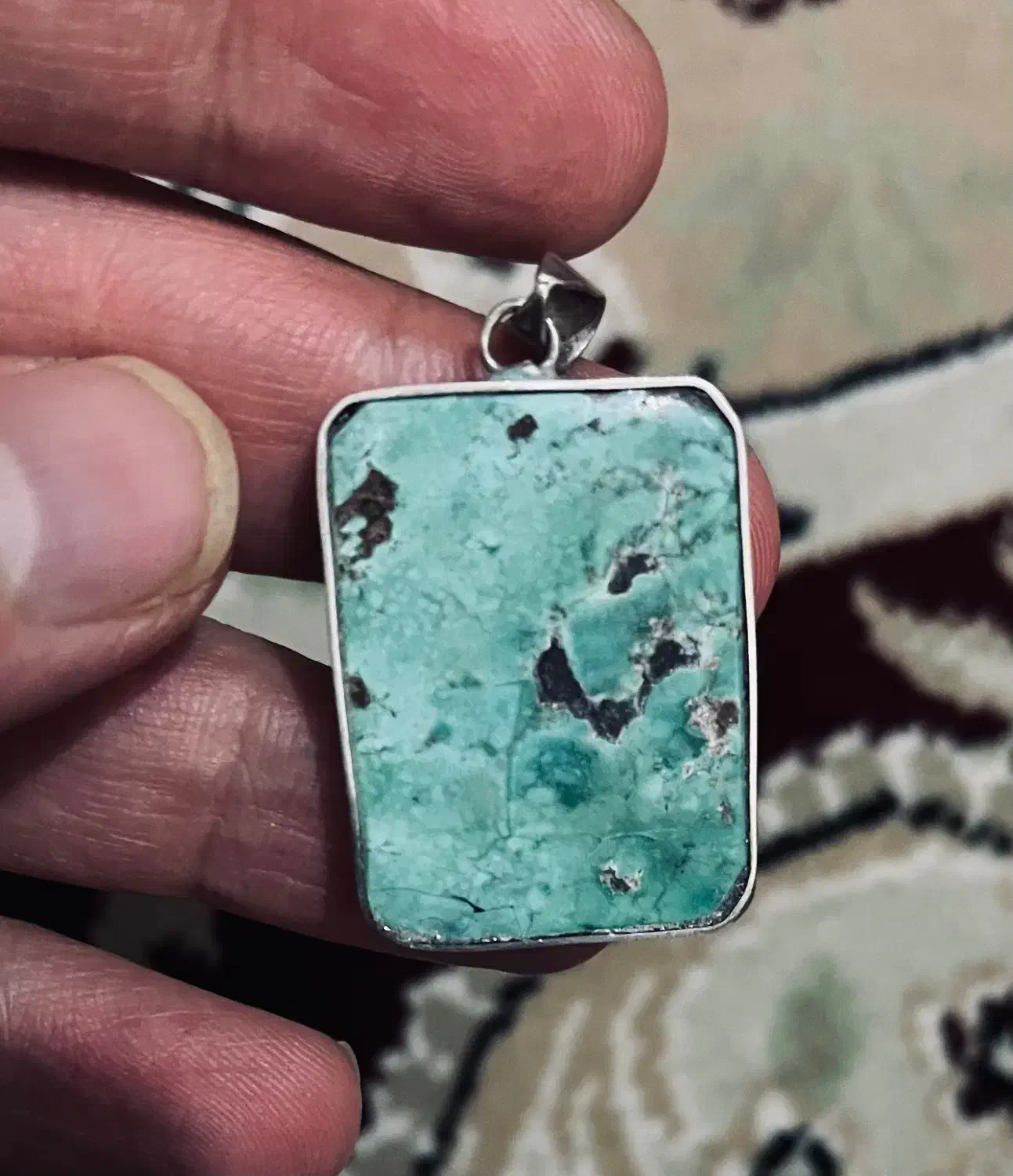 پلاک فیروز قاب نقره|جواهرات|فردیس, قریشی|دیوار