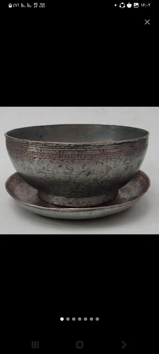 کاسه بشقاب مسی اتیقه|کلکسیون اشیاء عتیقه|یزد, |دیوار