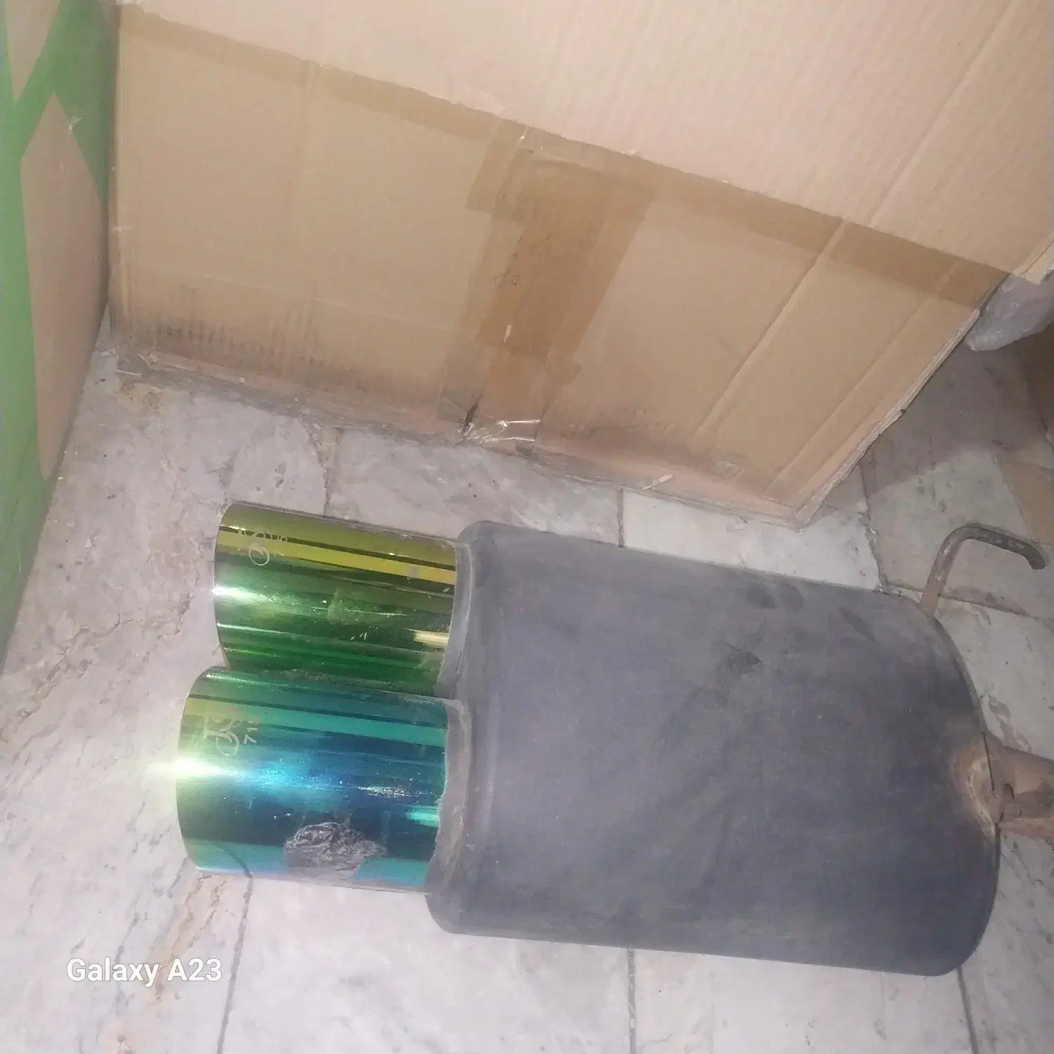 منبع اگزوز 715 دو لول سایلنسر دار|قطعات یدکی و لوازم جانبی|تهران, خاک سفید|دیوار