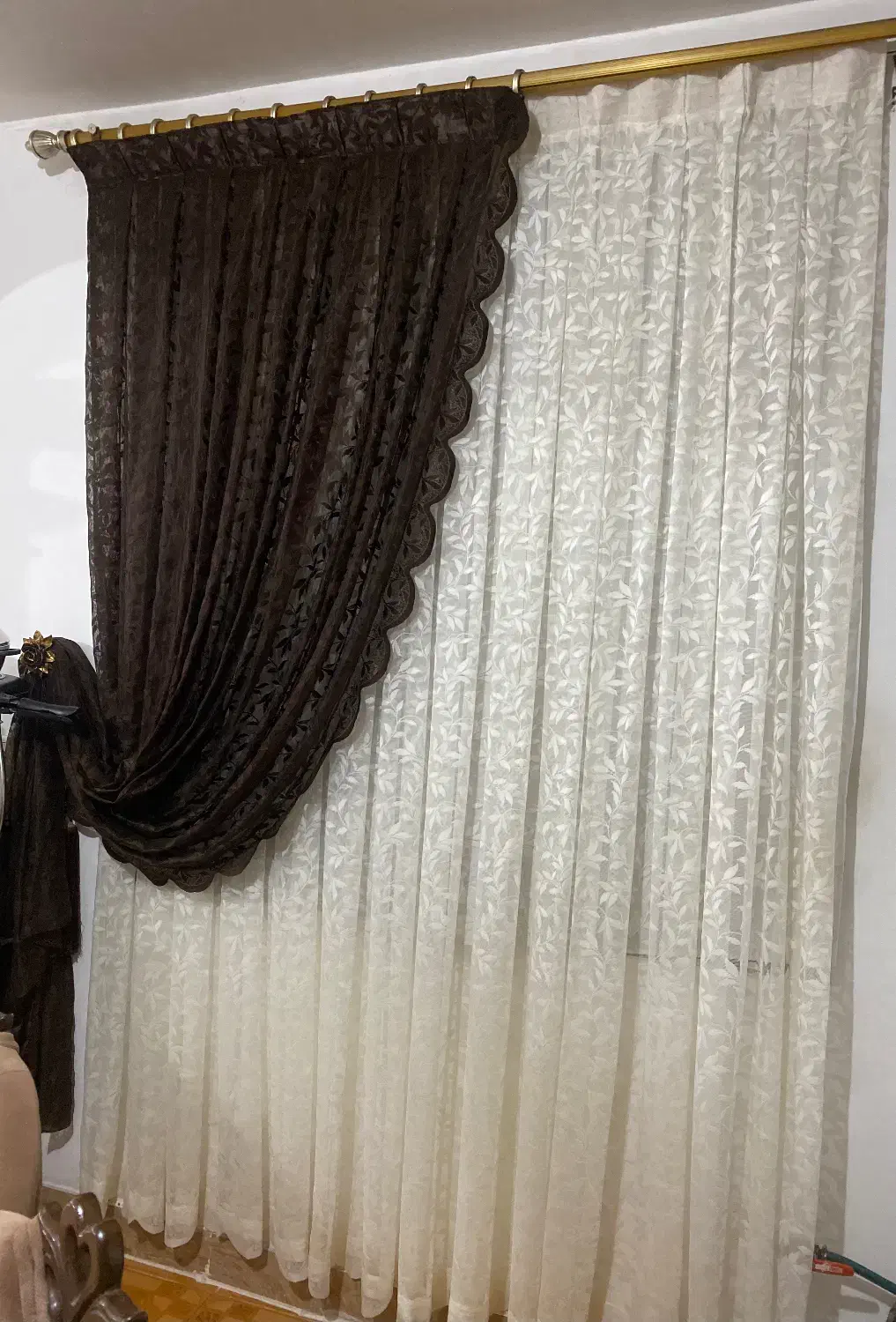 پرده به همراه میل پرده|پرده، رانر، رومیزی|خشکبیجار, |دیوار