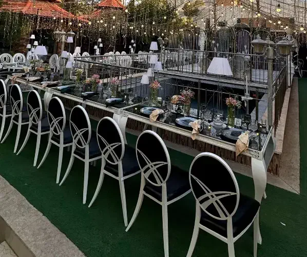 صندلی کلاسیک رنگ سفید طلایی/تالار رستوران|عمده‌فروشی|دهلران, |دیوار