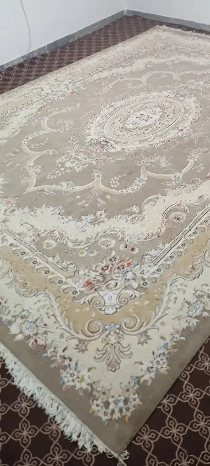 فرش ابریشم گل برجسته|فرش|نورآباد, |دیوار