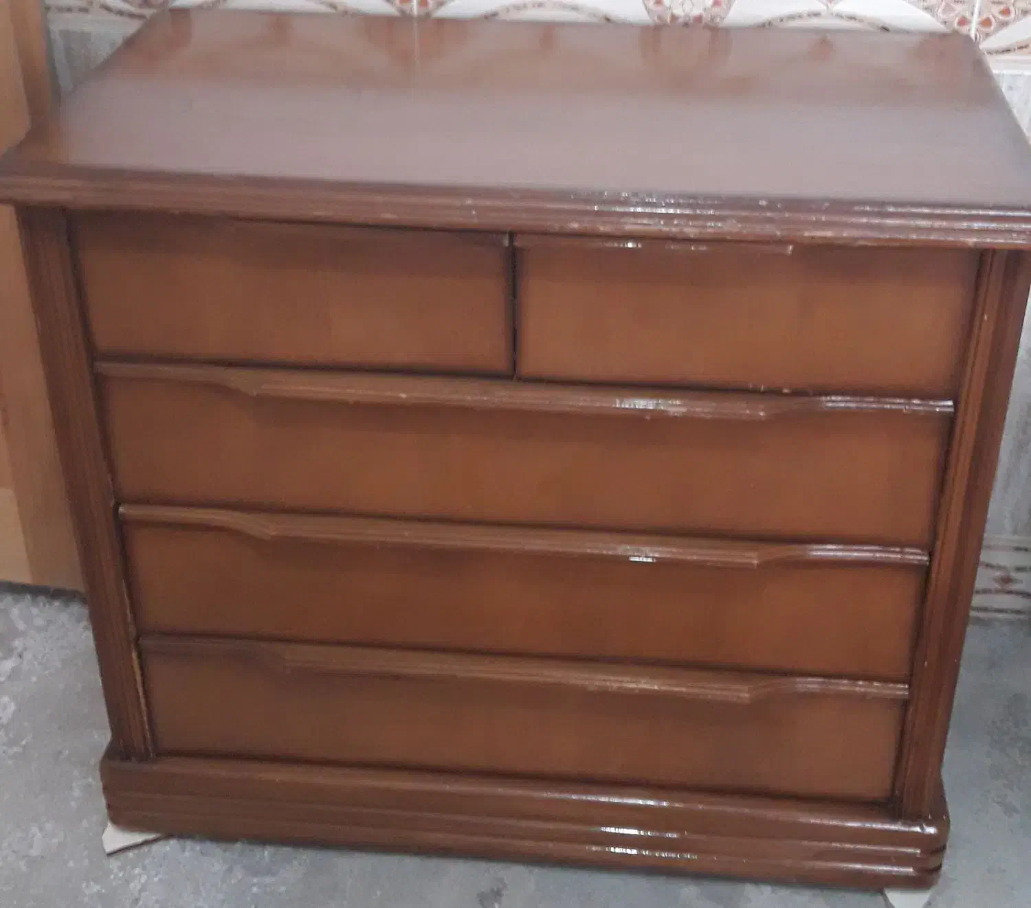 دراورچوبی۵کشو|جاکفشی، کمد، دراور|آق قلا, |دیوار