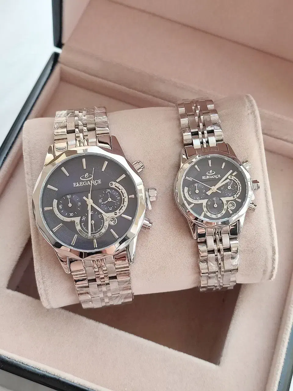 ساعت ست الگانس عروس دامادی سه موتورفعال استیل توپر|ساعت|تبریز, |دیوار