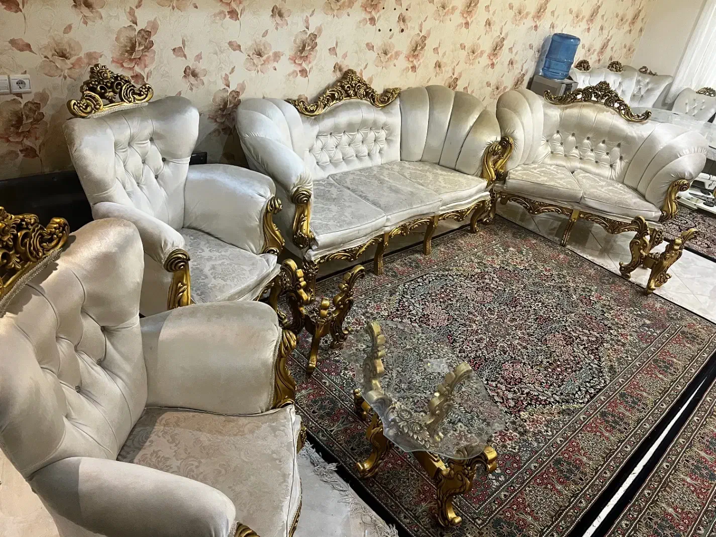 مبل هفت نفره راحتی با میز نهارخوری|مبلمان خانگی و میز عسلی|کرمان, |دیوار