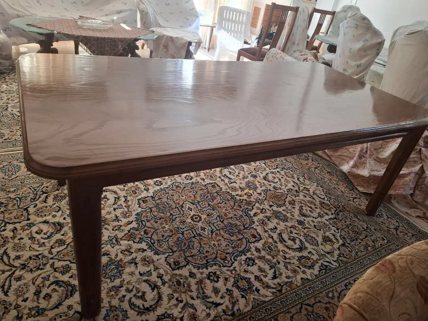 میز 8 نفره چوبی|میز و صندلی غذاخوری|ساری, |دیوار