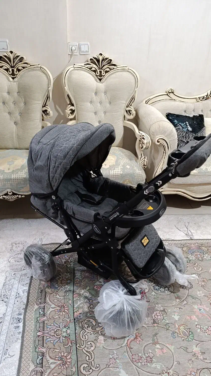 کالسکه مسافرتی در حد نو،دسته قابل تنظیم|کالسکه و لوازم جانبی|فردوسیه, |دیوار