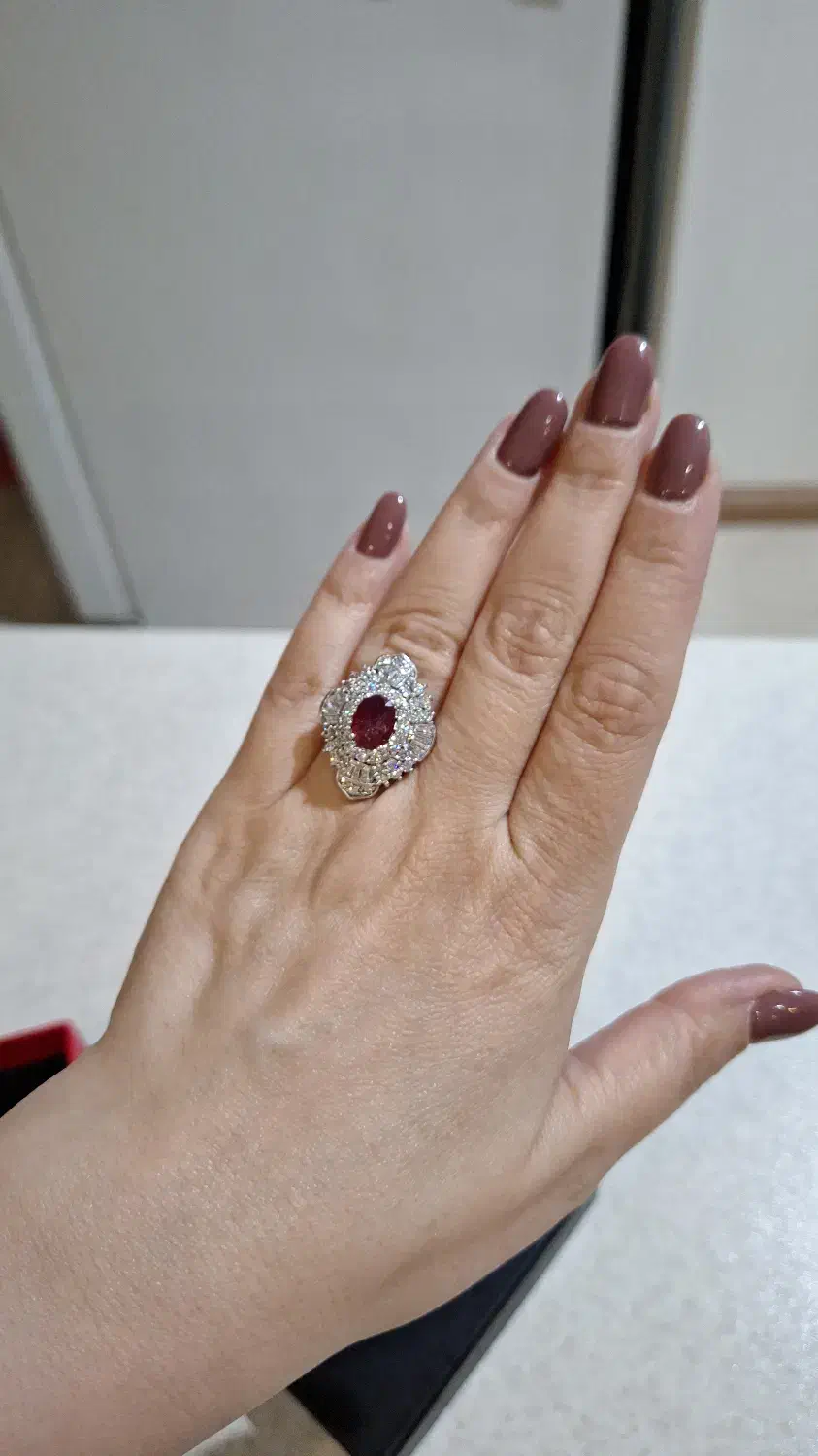 سرویس نقره با سنگ یاقوت اصل وابکاری طلا|جواهرات|تهران, کوی بیمه|دیوار