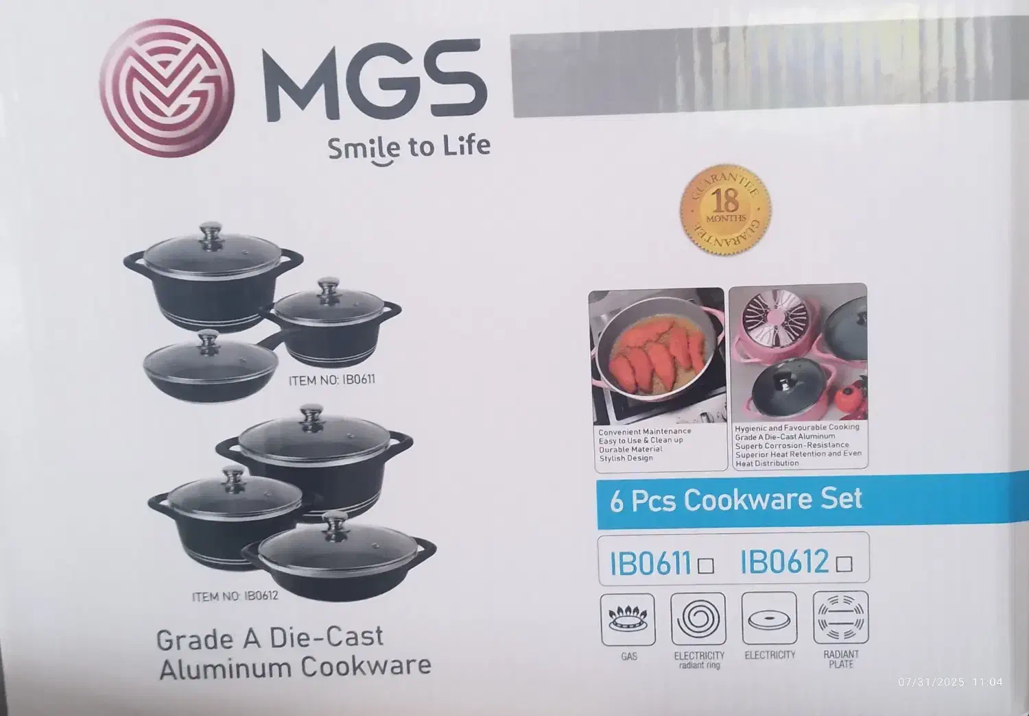 قابلمه ۶ پارچه برند MGS|ظروف پخت‌وپز|تهران, سازمان برنامه جنوبی|دیوار