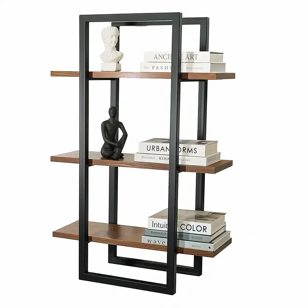 شلف دیواری مستطیل سه طبقه|کتابخانه، شلف، قفسه‌های دیواری|گرگان, |دیوار